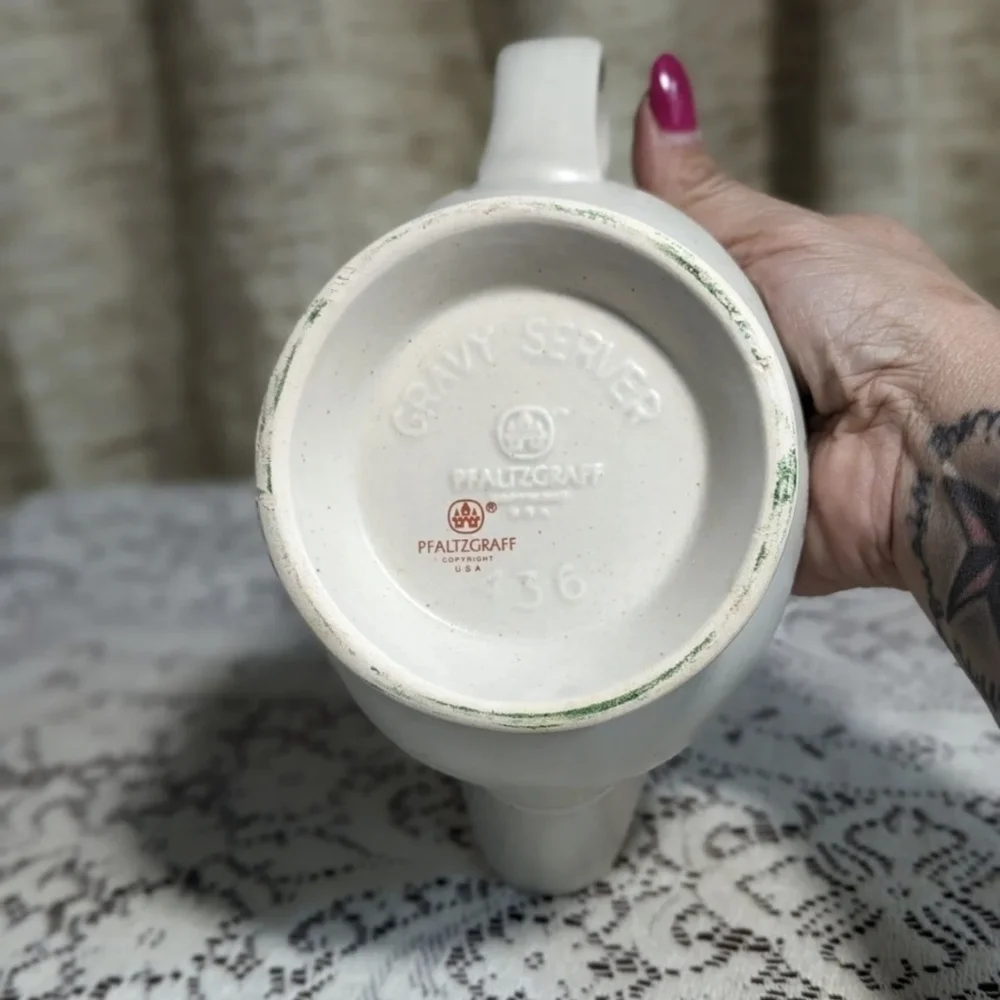 Vintage‎ Pfalzgraft Heirloom Pattern Gravy Server Boat Ceramic